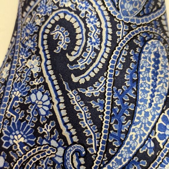 Burma Bibas mens wearhouse blue white paisley 100% silk length 29 inches - Picture 3 of 6